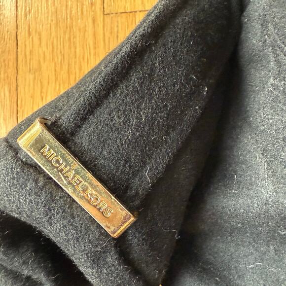 Michael Kors Black Full Zip Wool Blend Pea Coat with Belt Size 4 Classic Preppy - Picture 16 of 16